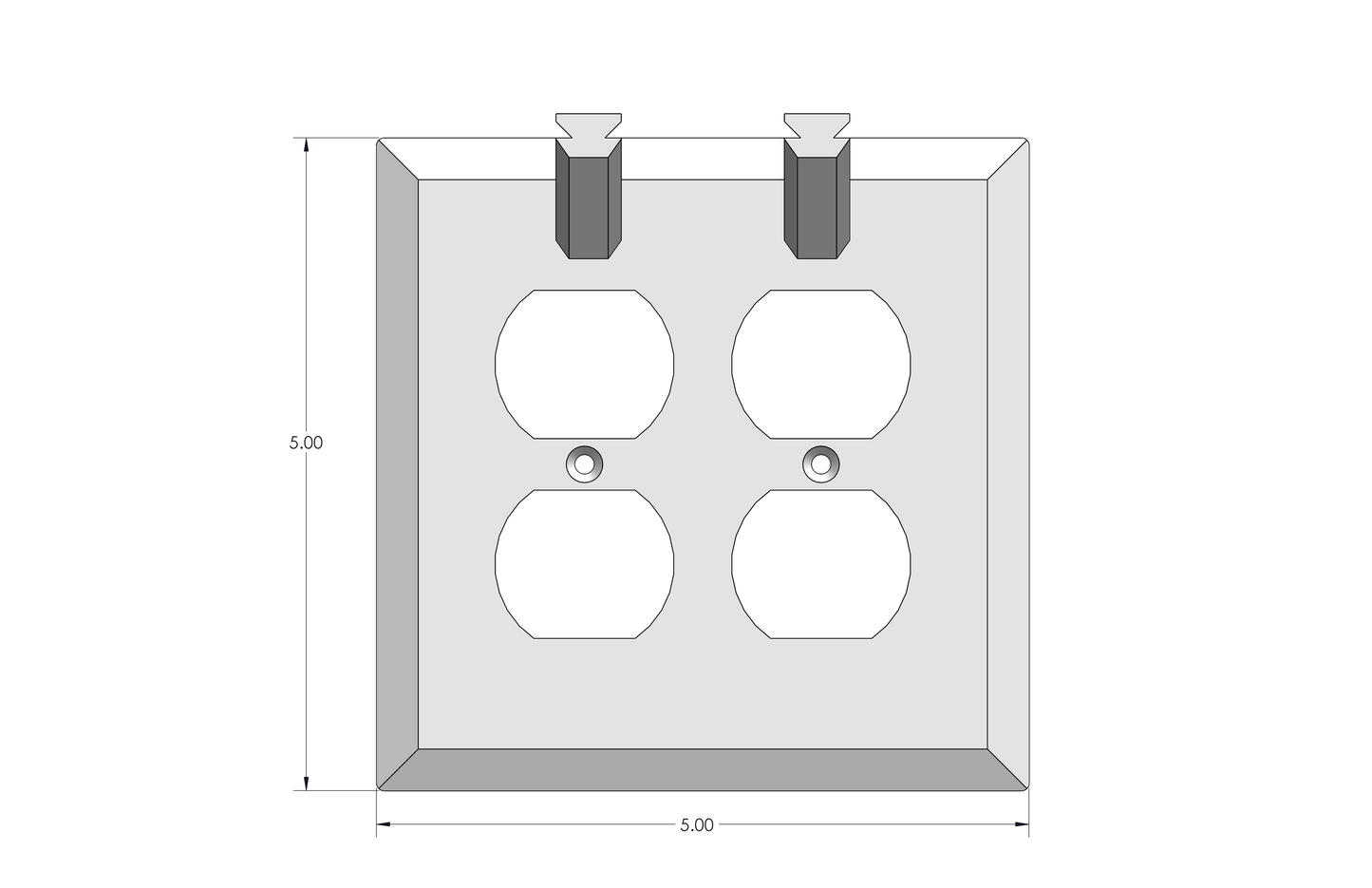 Electric Toothbrush Holder Wall Plate Replacement Duplex GFCI Decora