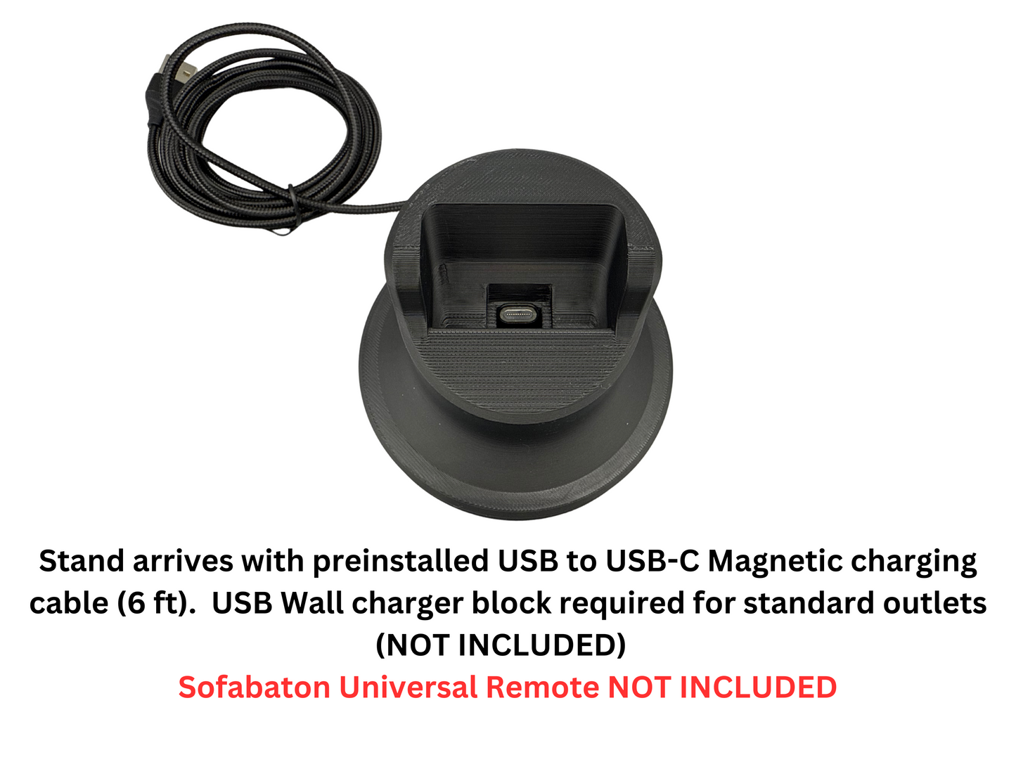 Charging Stand Cradle Dock Compatible with Sofabaton X1 and X1S Magnetic USB to USB-C Universal Remote Holder