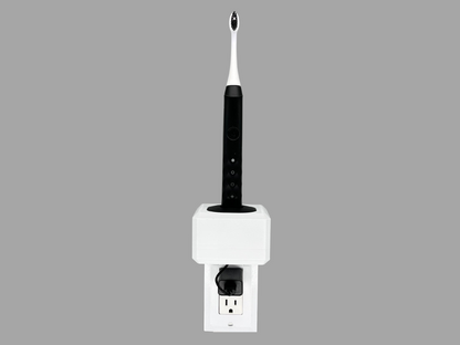 Electric toothbrush holder charger storage Oral-B Philips Sonicare Burst Diamondclean Essence iO6 iO7 iO8 iO9 Wall Outlet Mount Bathroom Cord Organizer Declutter