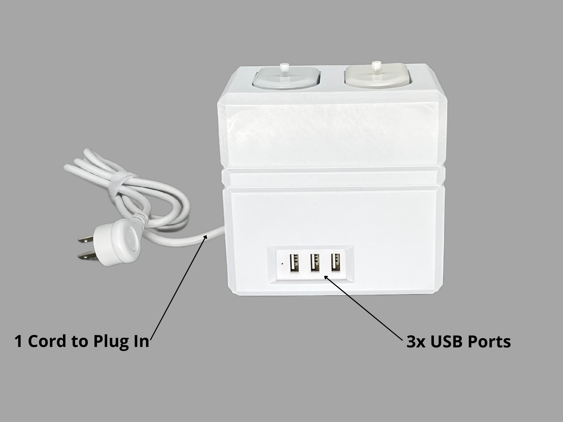 Electric toothbrush holder charger storage Oral-B Philips Sonicare Countertop Bathroom USB Power